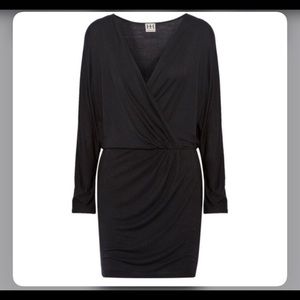 Haute Hippie NWT Black Faux Wrap dress sz XS